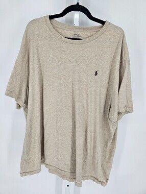 Polo Ralph Lauren Mens Sz 3XB Short Sleeve T Shirt Light Tan Beige